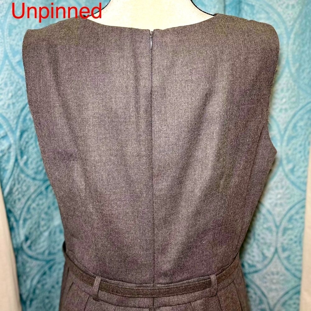 #D4 Pendleton Wool Pleated Dress with Belt sz 14 - Picture 2 of 8